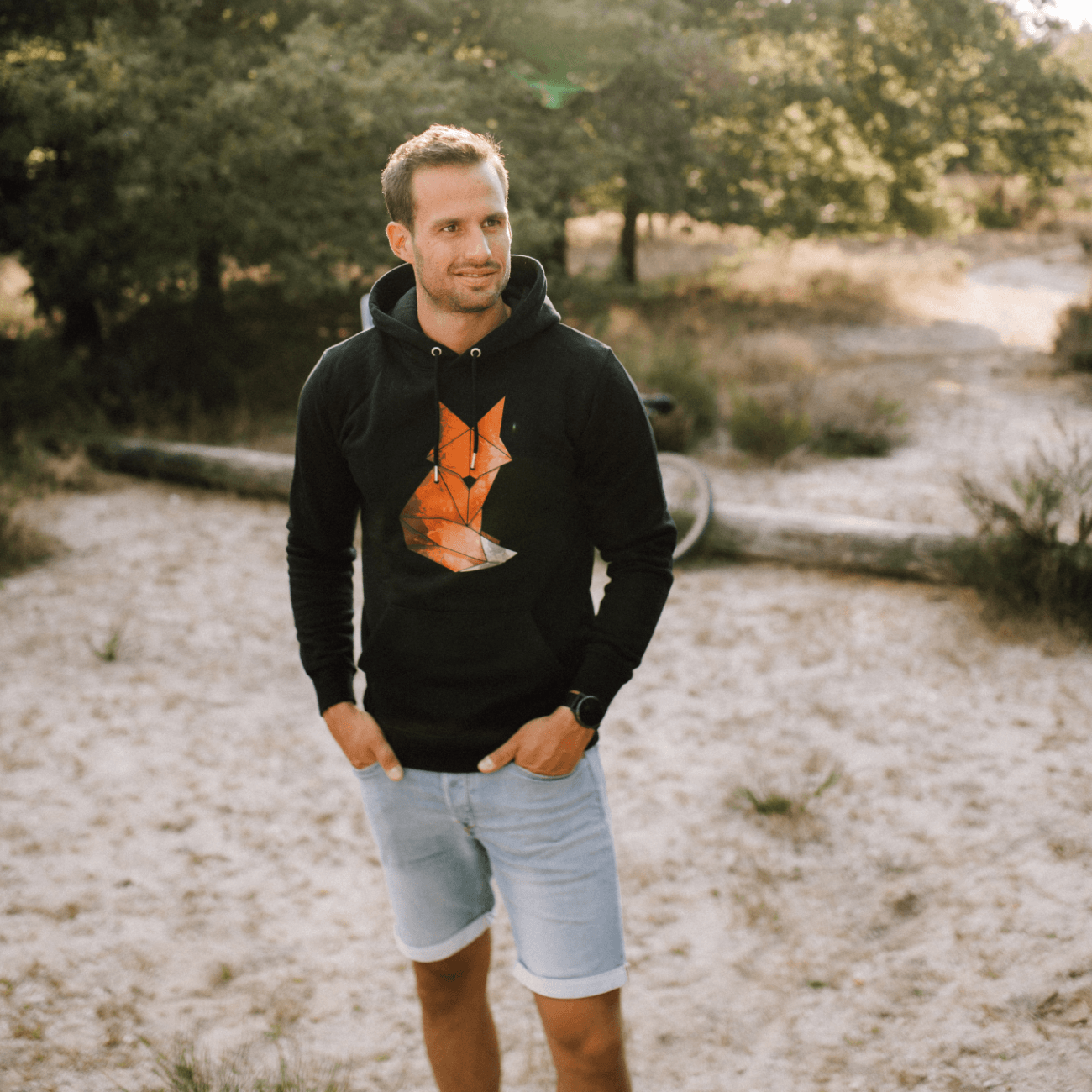 Origami Fuchs - Bio Unisex Hoodie (PREMIUM)