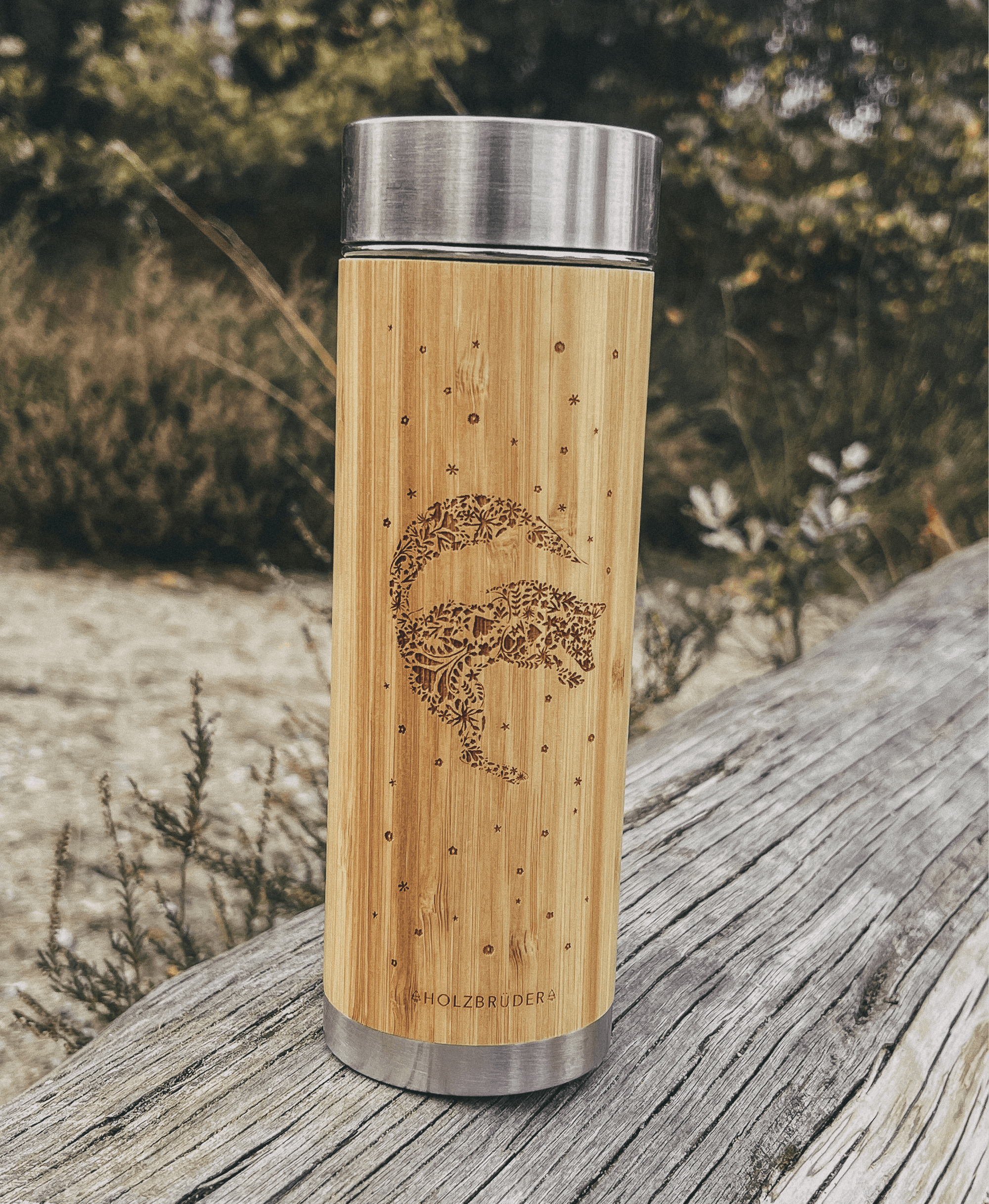 Blumenfuchs - Bambus Thermoskanne
