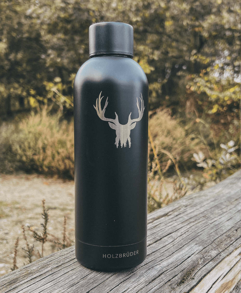 Geweih - Thermo-Trinkflasche (🌲)