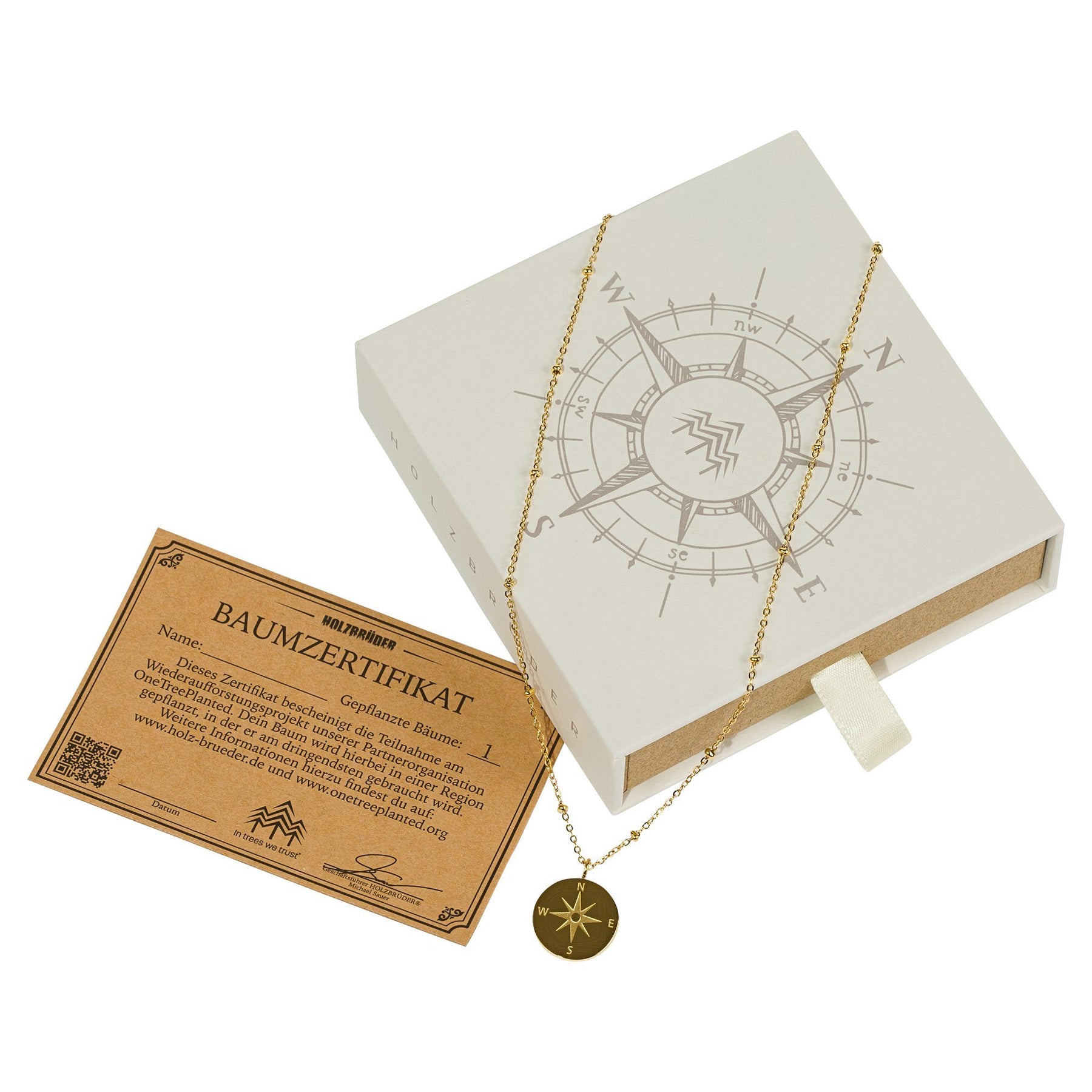 Kompass Halskette (🌲)