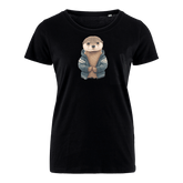 Otter im Hoodie - Bio Damen Shirt