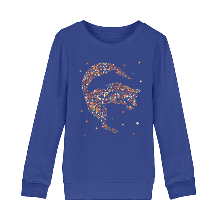 Blumenfuchs  - Bio Kinder Sweatshirt