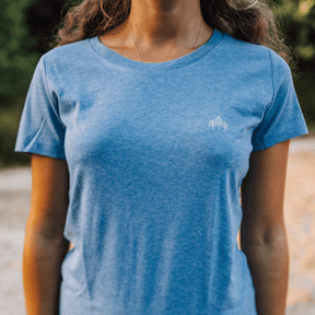 Damen Shirt Stick - Hellblau meliert (🌲 )
