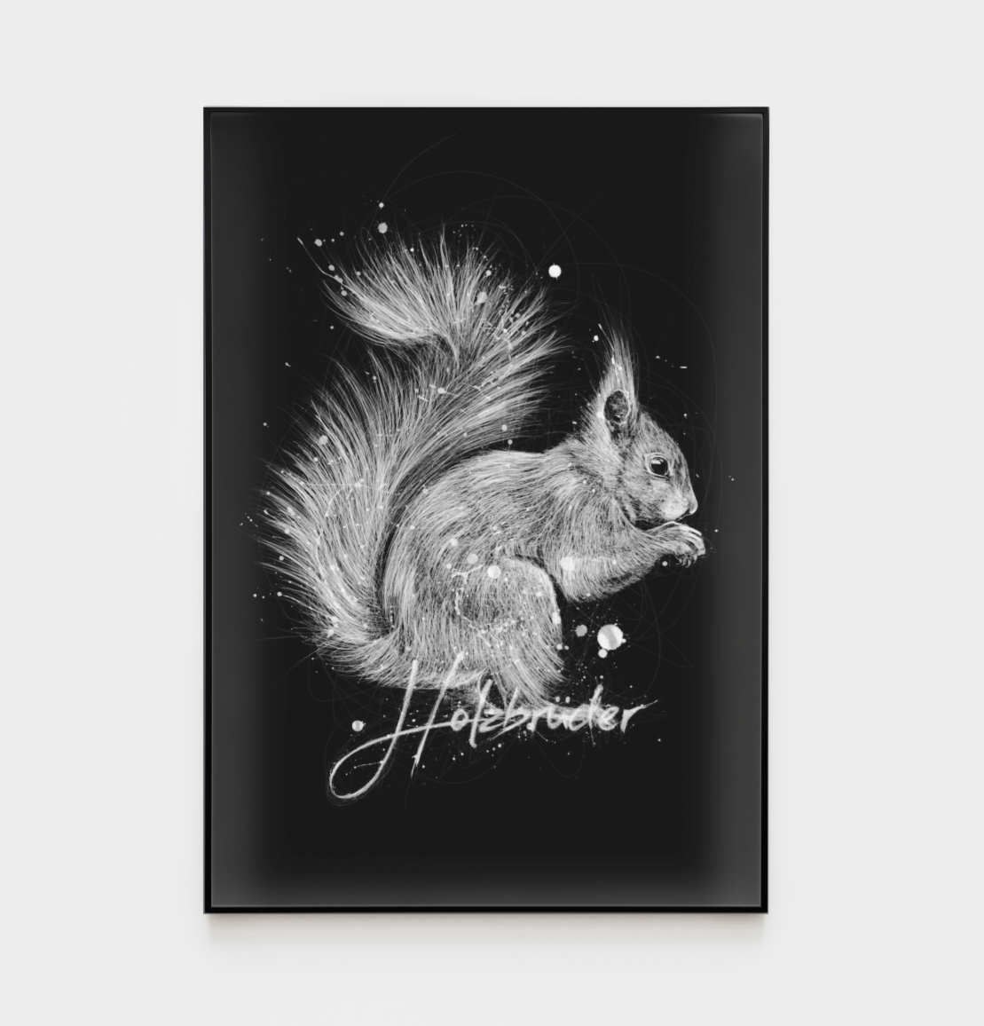 Poster Eichhörnchen - Line Art