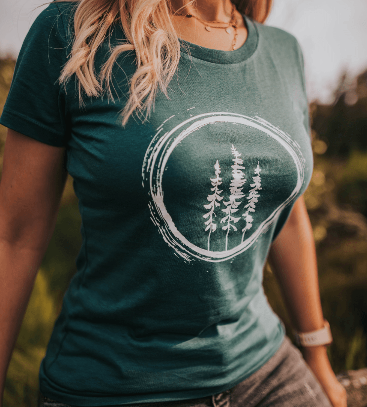 Fichten Kreis - Bio Damen Shirt