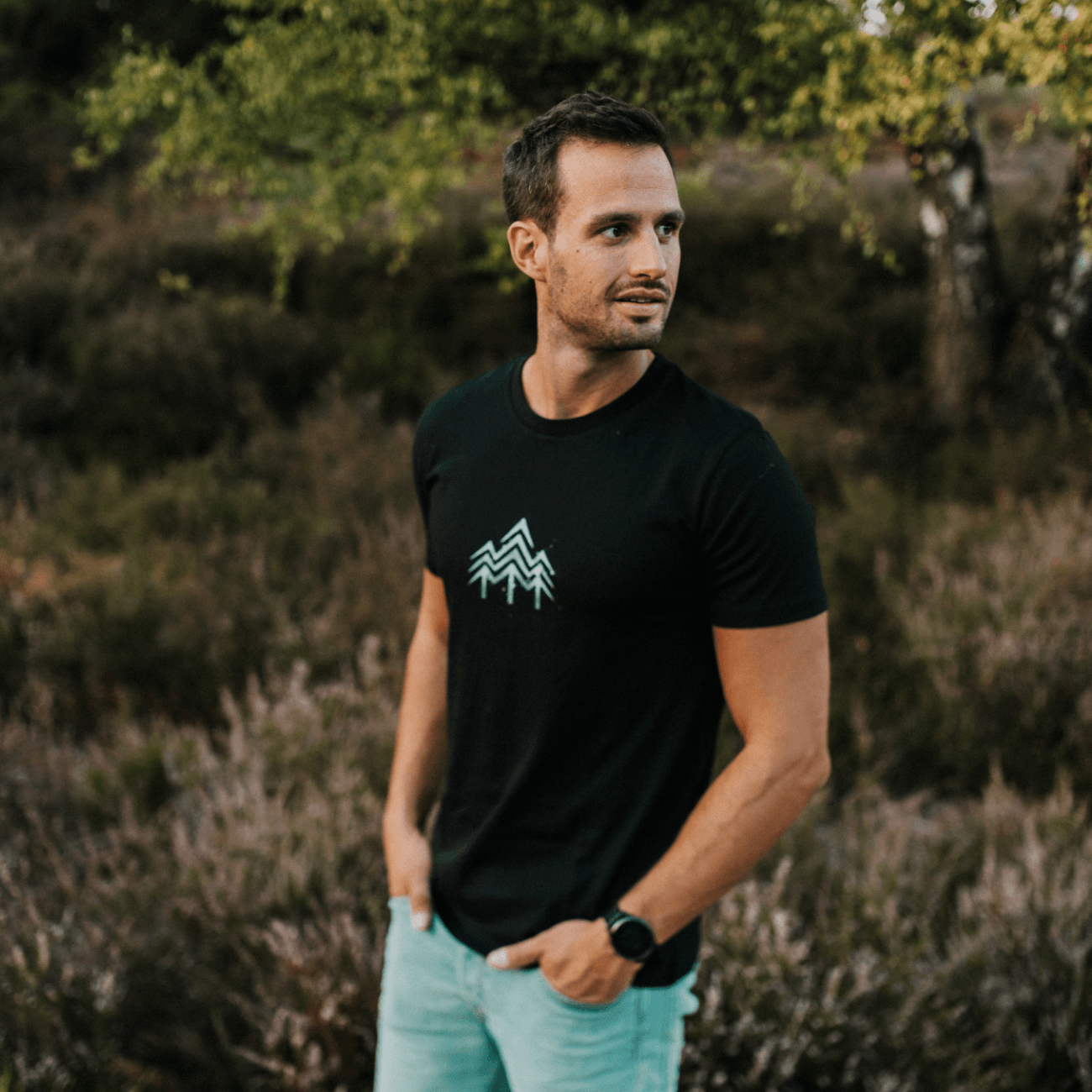HOLZBRÜDER®️ Logo - Line Art  - Bio Herren Shirt