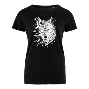 Wolf geometrisch  - Bio Damen Shirt