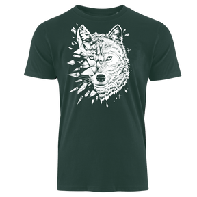 Wolf geometrisch - Bio Herren Shirt