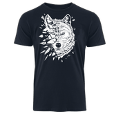 Wolf geometrisch - Bio Herren Shirt