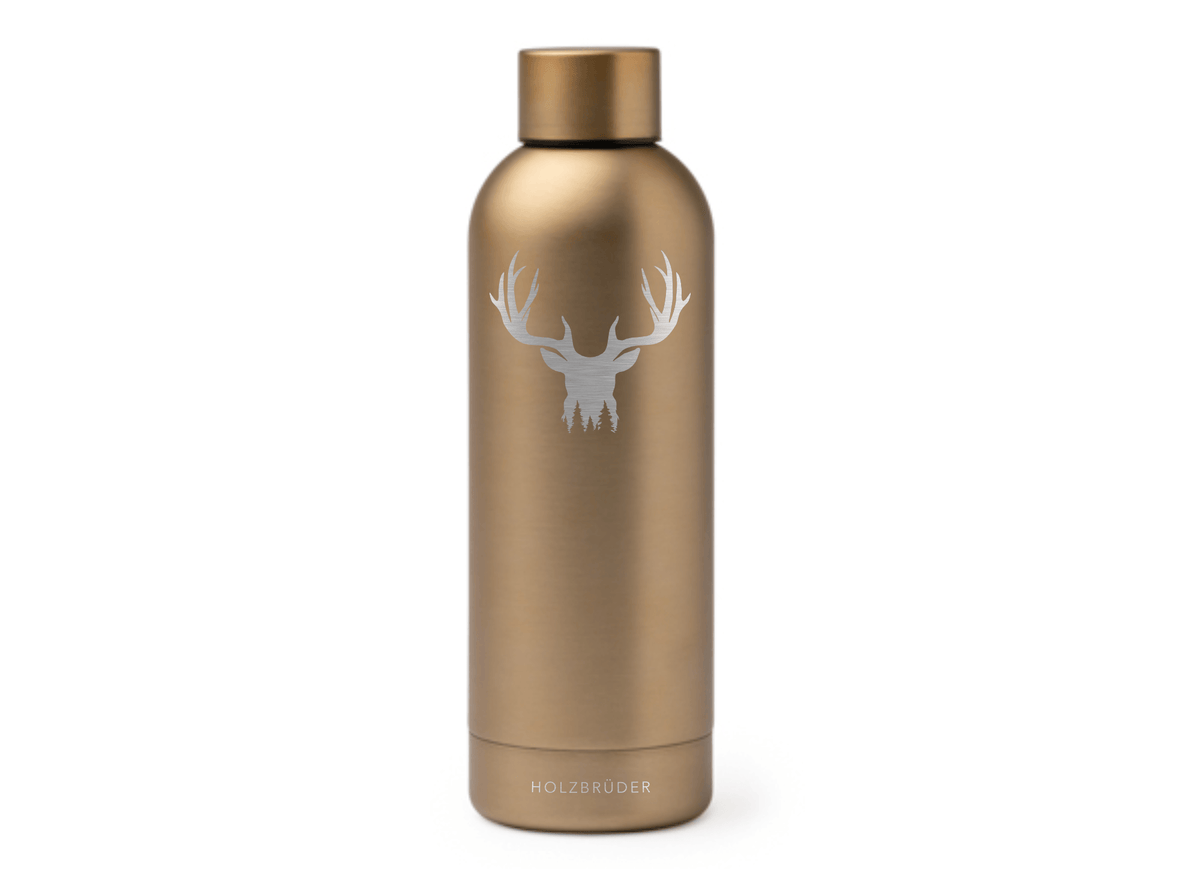 Geweih - Thermo-Trinkflasche (🌲)