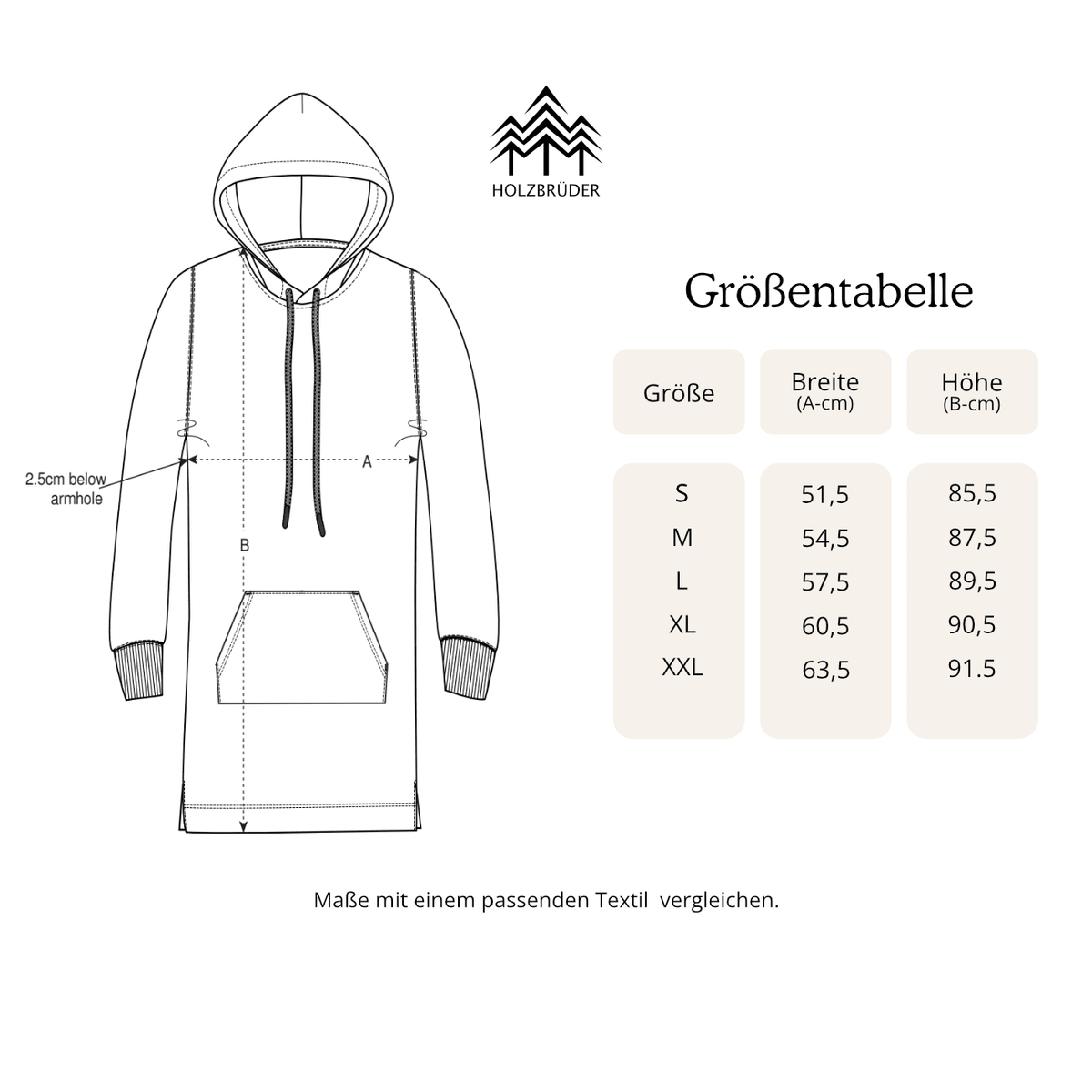 Baum Logo - Hoodie Kleid (Stick) Damen