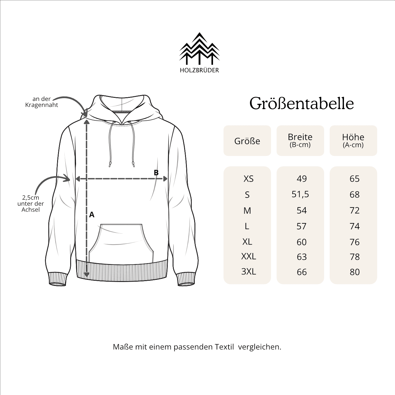 Fichten Kreis - Bio Unisex Hoodie (PREMIUM)(SIEBDRUCK)