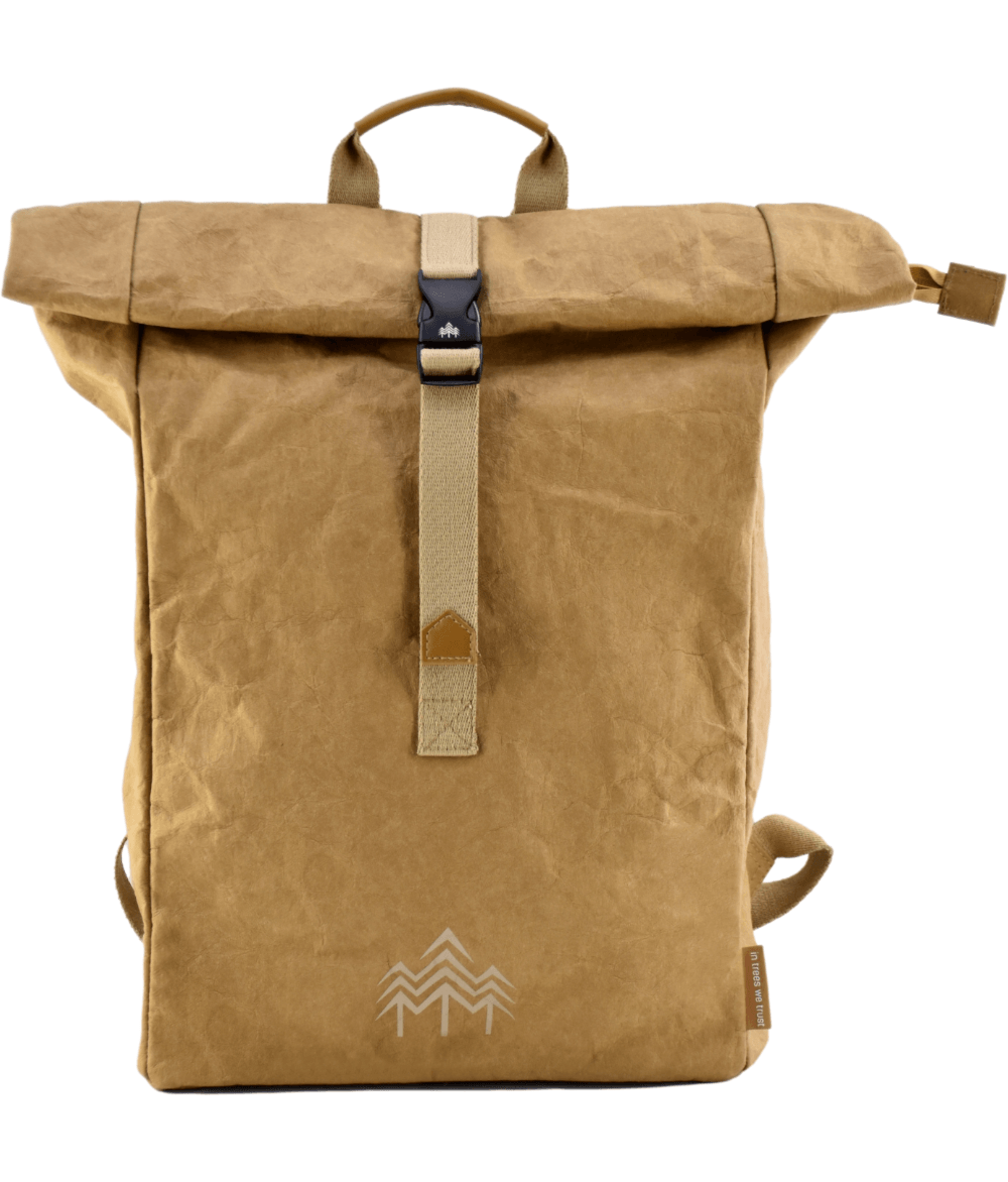 Kraftpapier Rucksack vegan - Hellbraun (🌲)