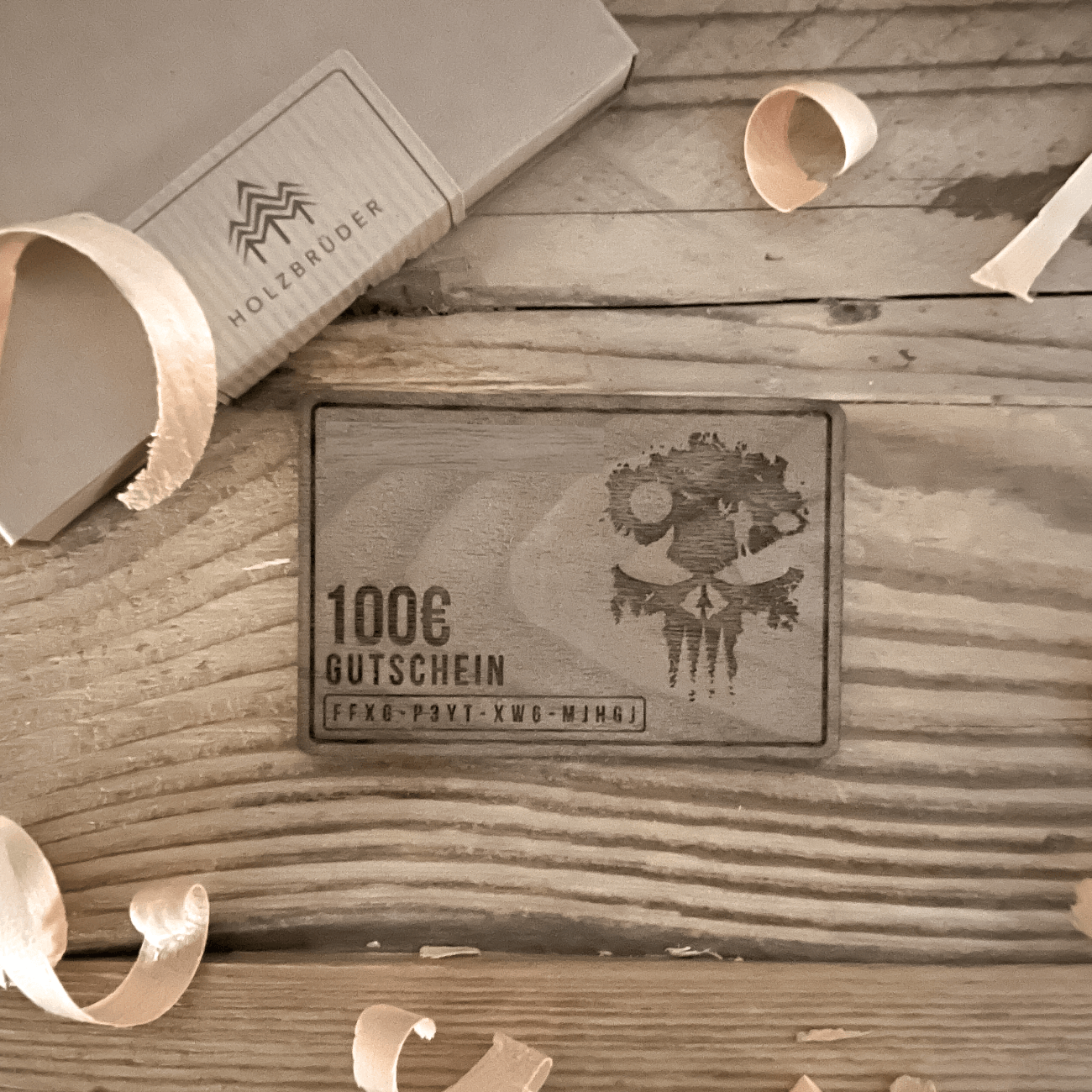 Nature Skull - Gutschein Aus Holz 100€