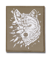 BIG PATCH Wolf Geometrisch (olivgrau)