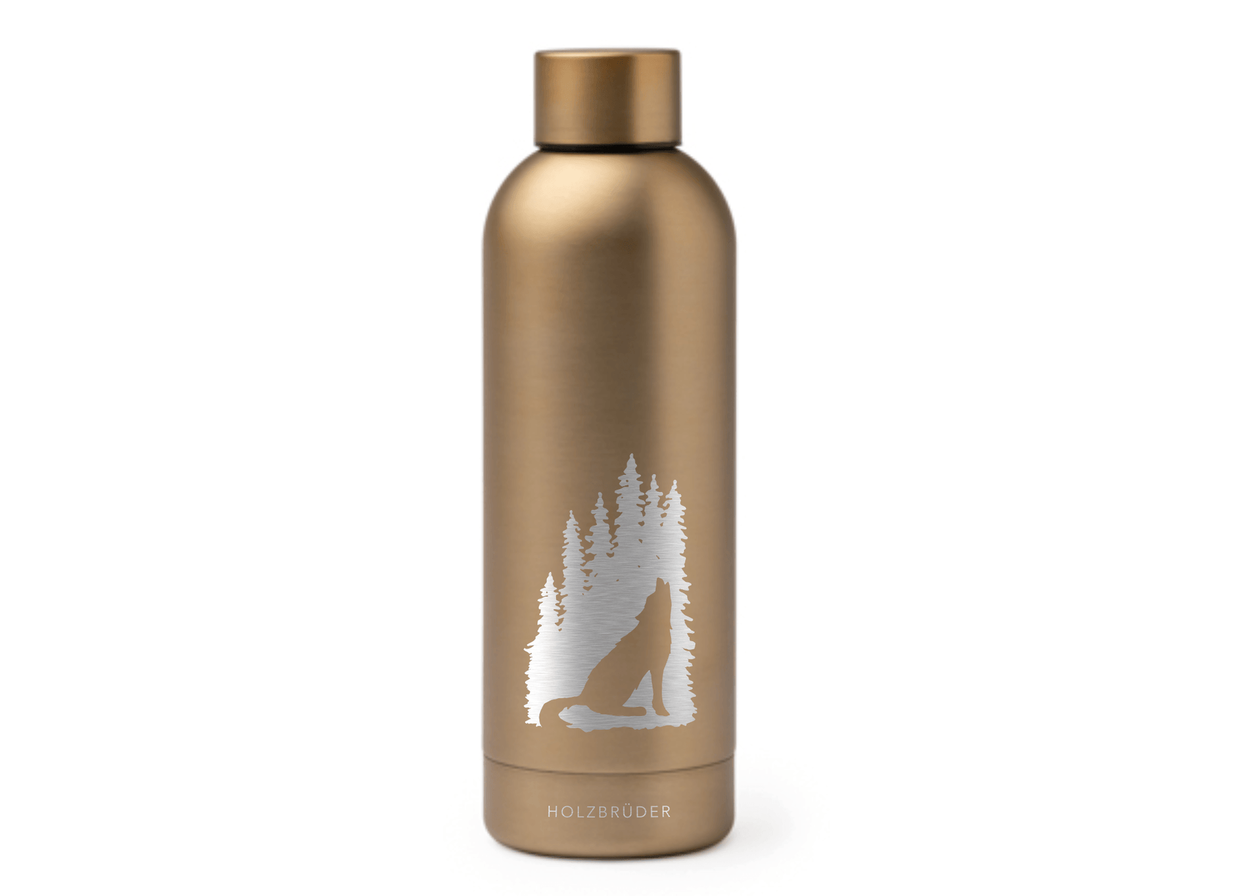 Wolf Im Wald - Thermo-Trinkflasche (🌲)