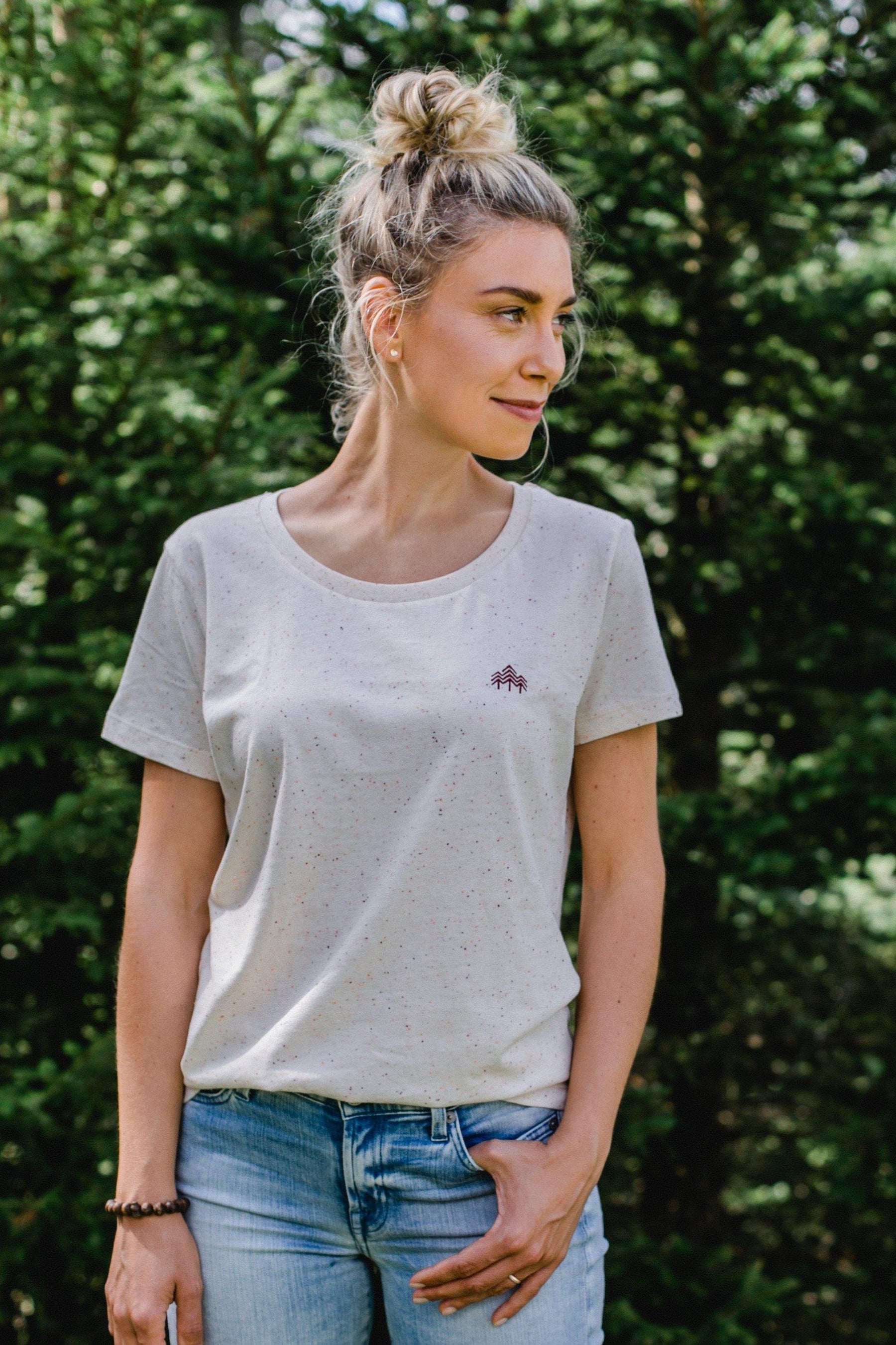 Damen Shirt Stick - Mandarine hell meliert (🌲)